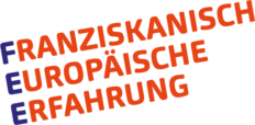 Ein blauer Hintergrund mit der Aufschrift ranziskanisch uropaschie rführung.